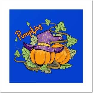 Pumpkins Art - Witch Hat Posters and Art